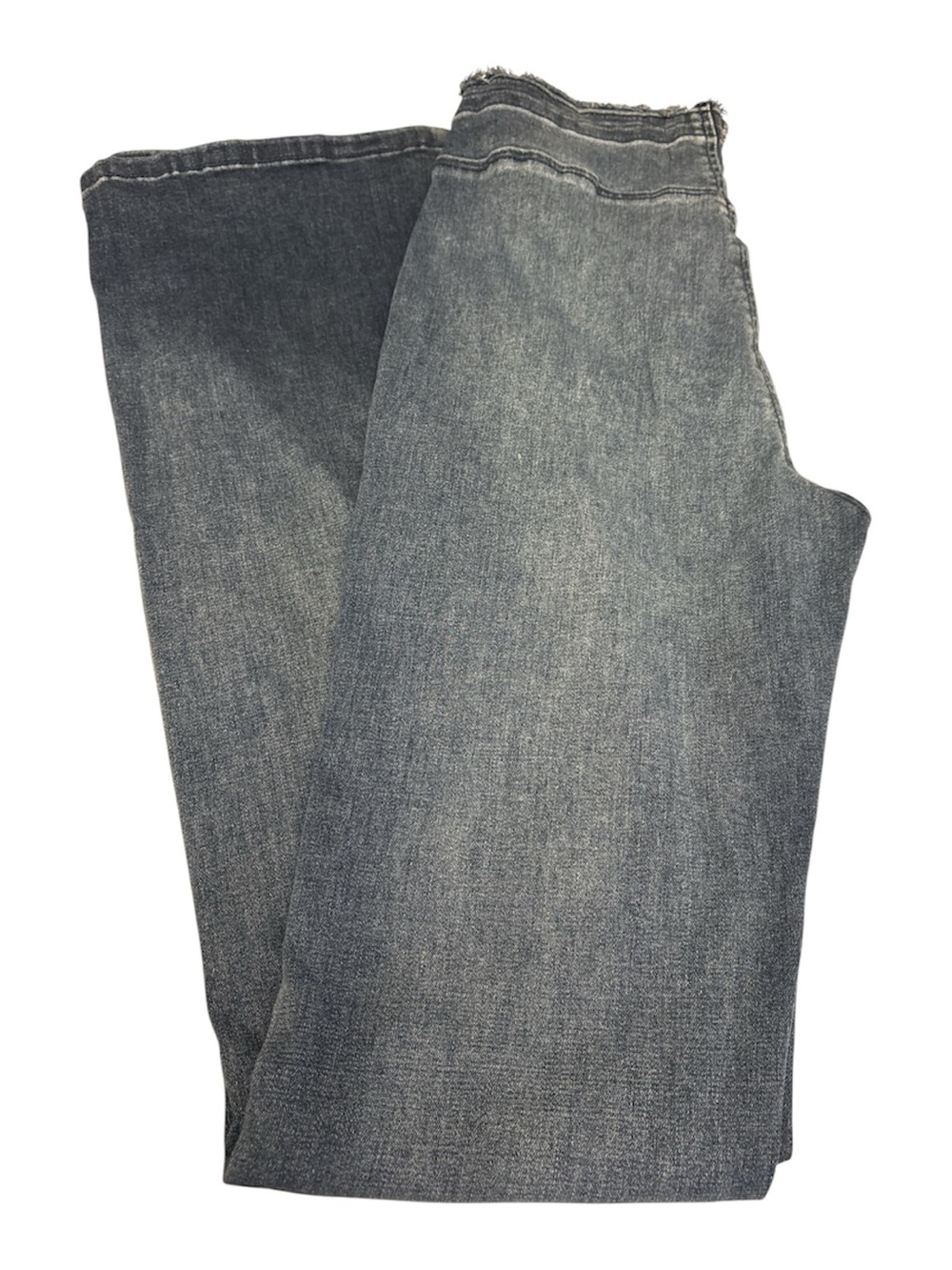BDG Ruched Dipped V waistband Flare Jeans side zip low rise front Size 27